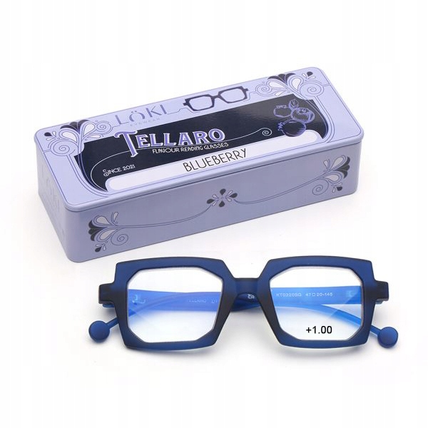 +1.0 Plusy Loki Italy Okulary do komputera Blue Block okulary do czytania