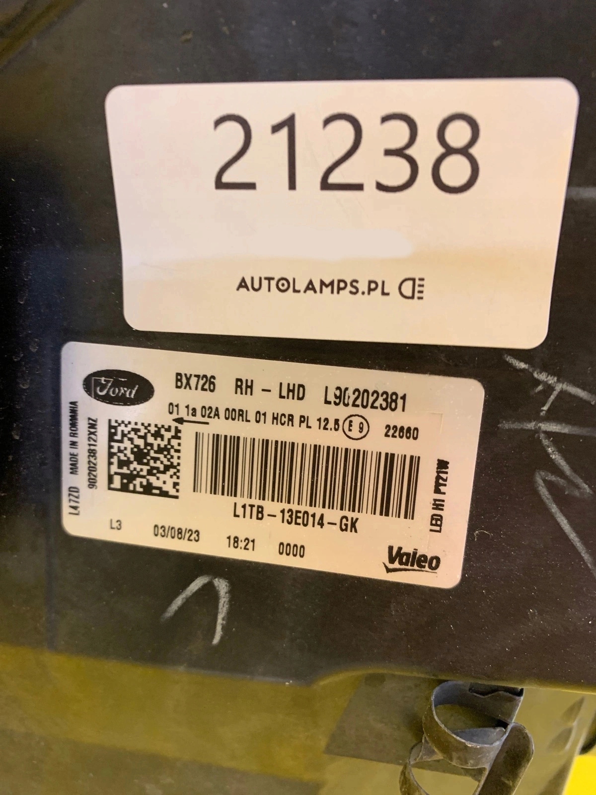 light right Ford Puma MK2 II 19- Full Led L1TB-13E014-GK