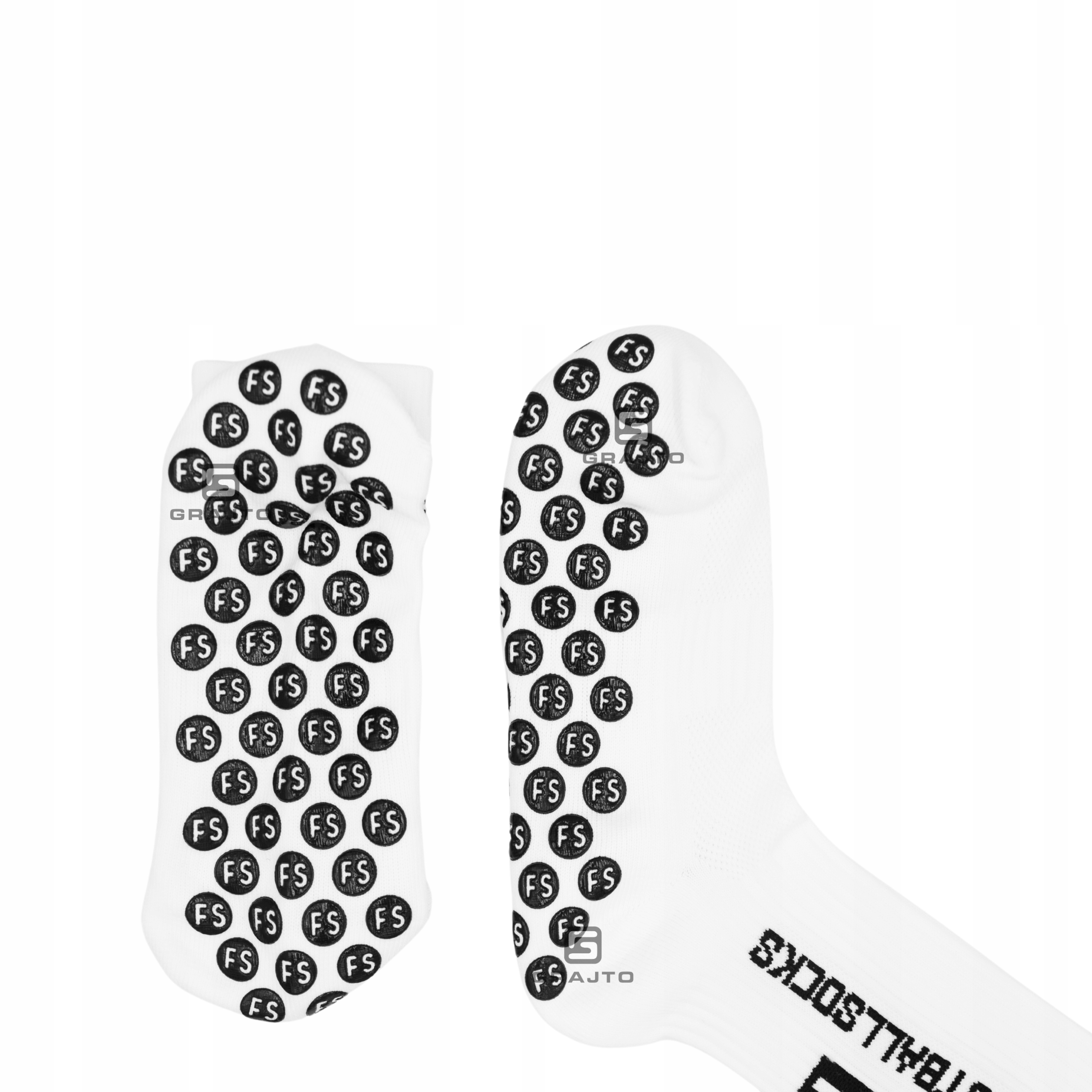 Skarpety antypoślizgowe piłkarskie R. 43-47 StarS SockS Białe Rozmiar 43-47