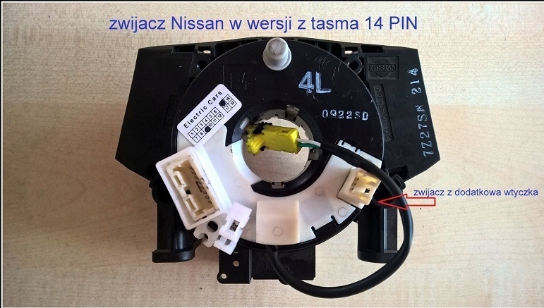 zwijacz taśma airbag Nissan Note wymiana