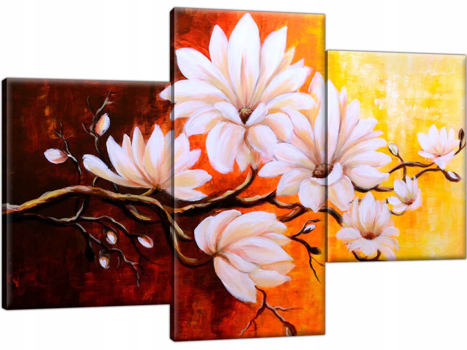 

Magnolie Tryptyki 90x60 Kwiaty Obrazy do salonu