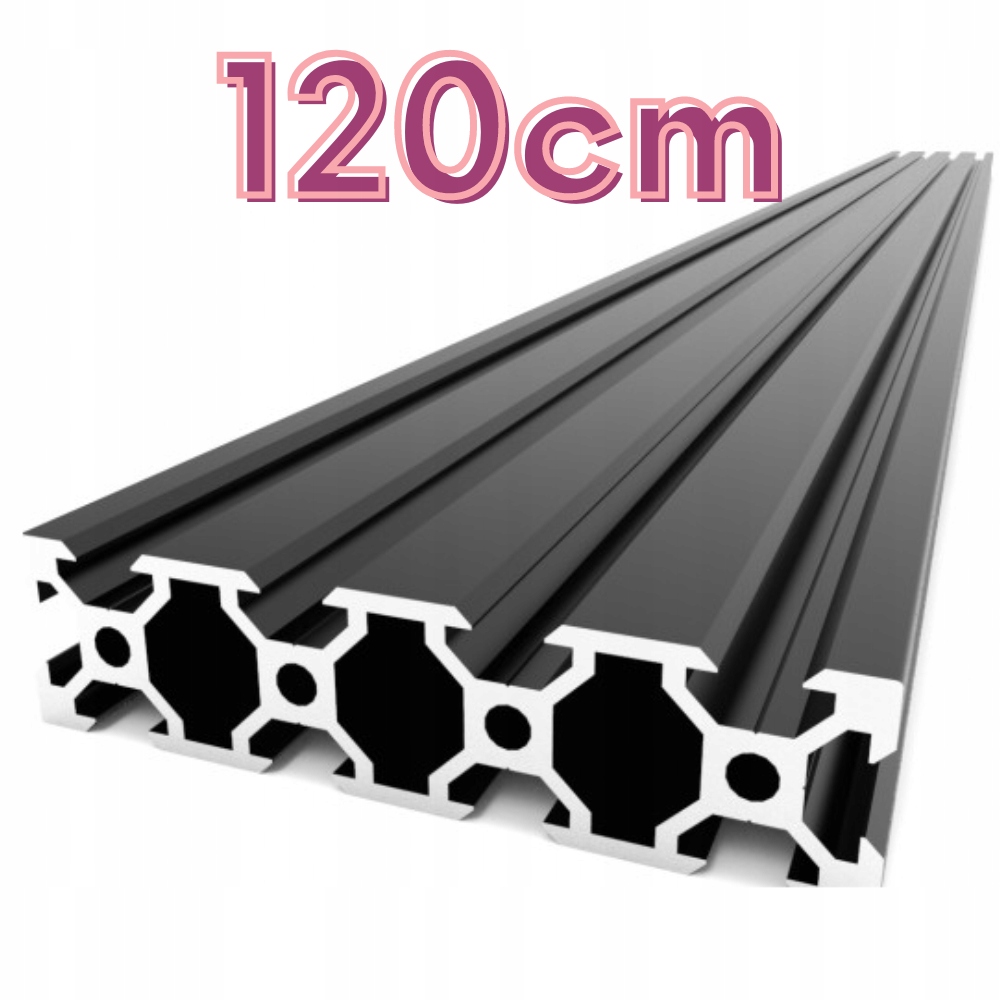 Hliníkový profil V-Slot 20x80x120 cm Černý