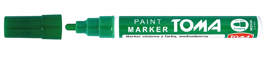 

Marker olejowy okrągły gruby Toma 440 zielony
