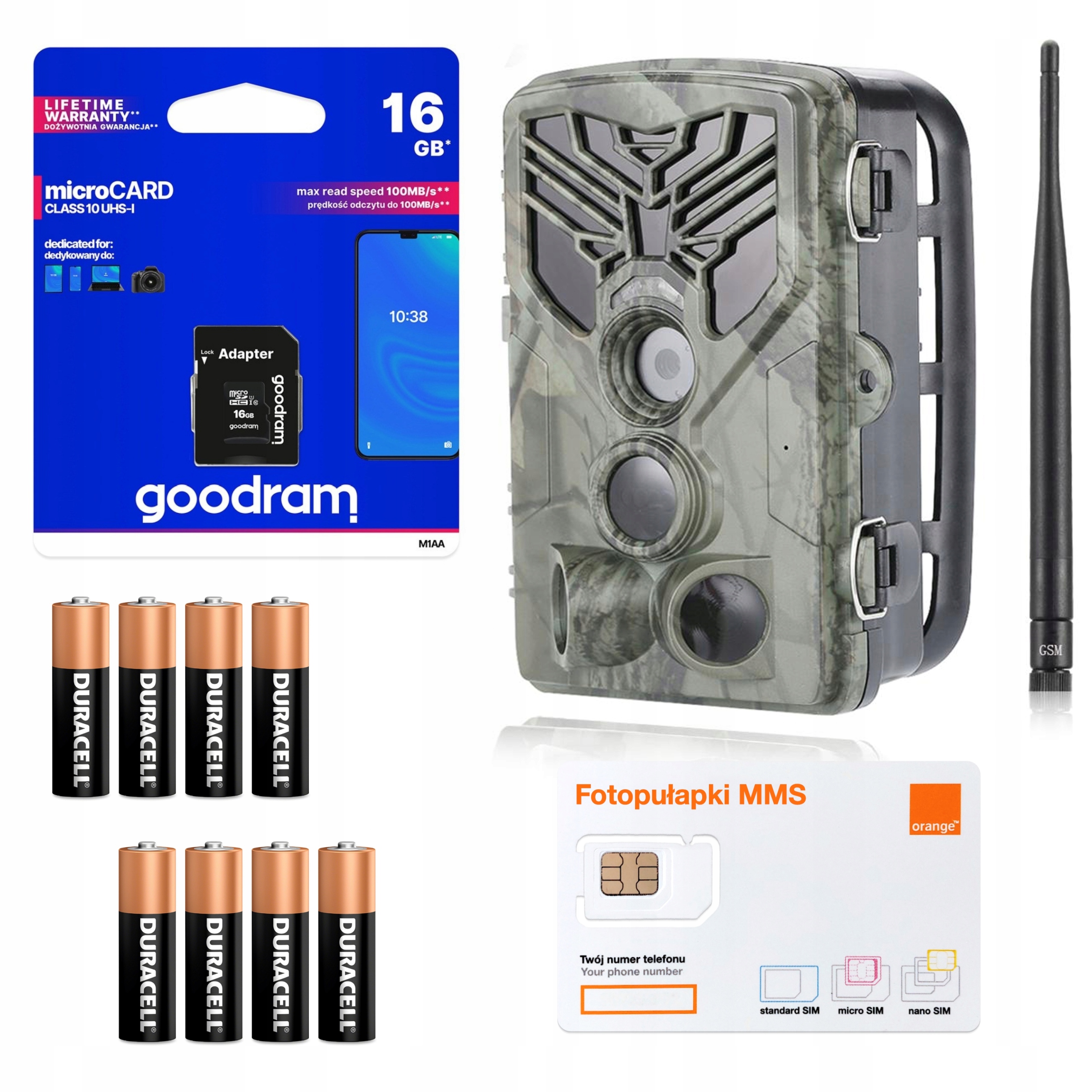 

Fotopułapka HC810M Sim Sd GoodRam 16GB Duracell
