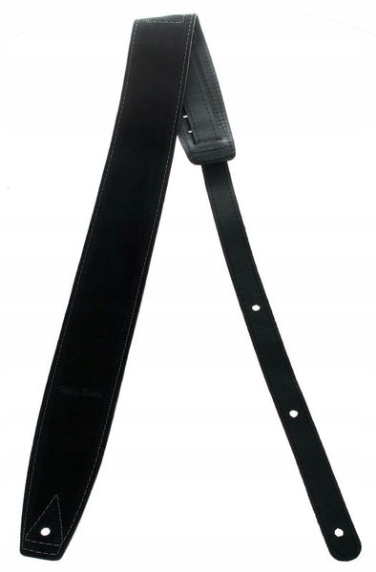 Skórzany czarny pasek do gitary akustycznej elektrycznej 7 cm Harley Benton
