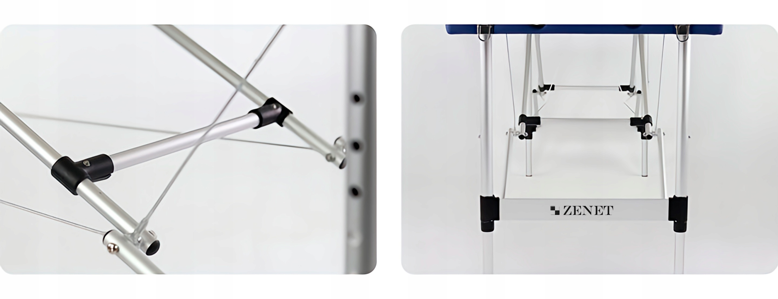 ZENET Aluminium Massageliege, klappbar, verstellbar, professionell, mit Bezug Rahmenmaterial Aluminium