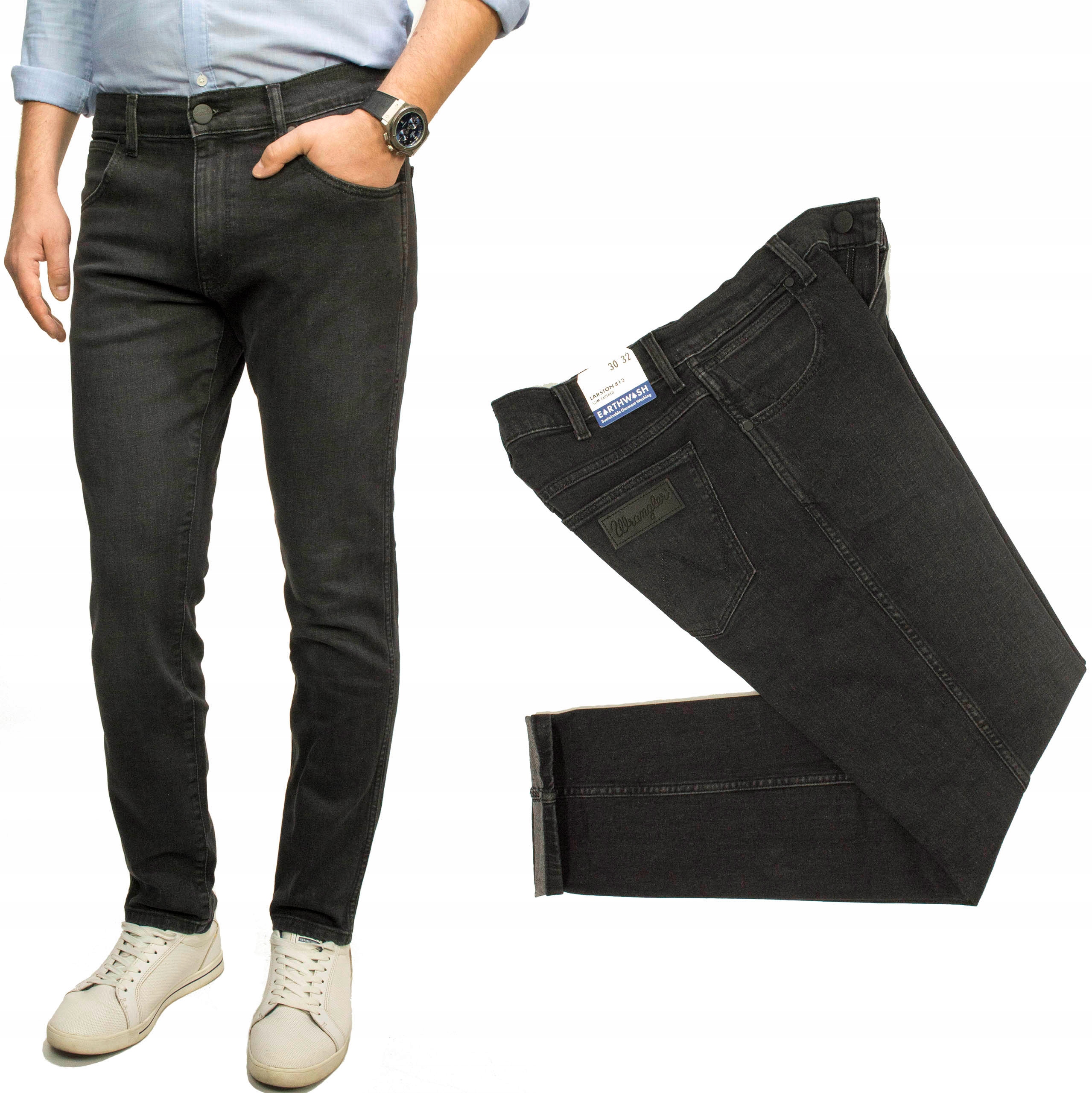 Wrangler Larston Like a Champ pánské džíny Slim Black W30 L32