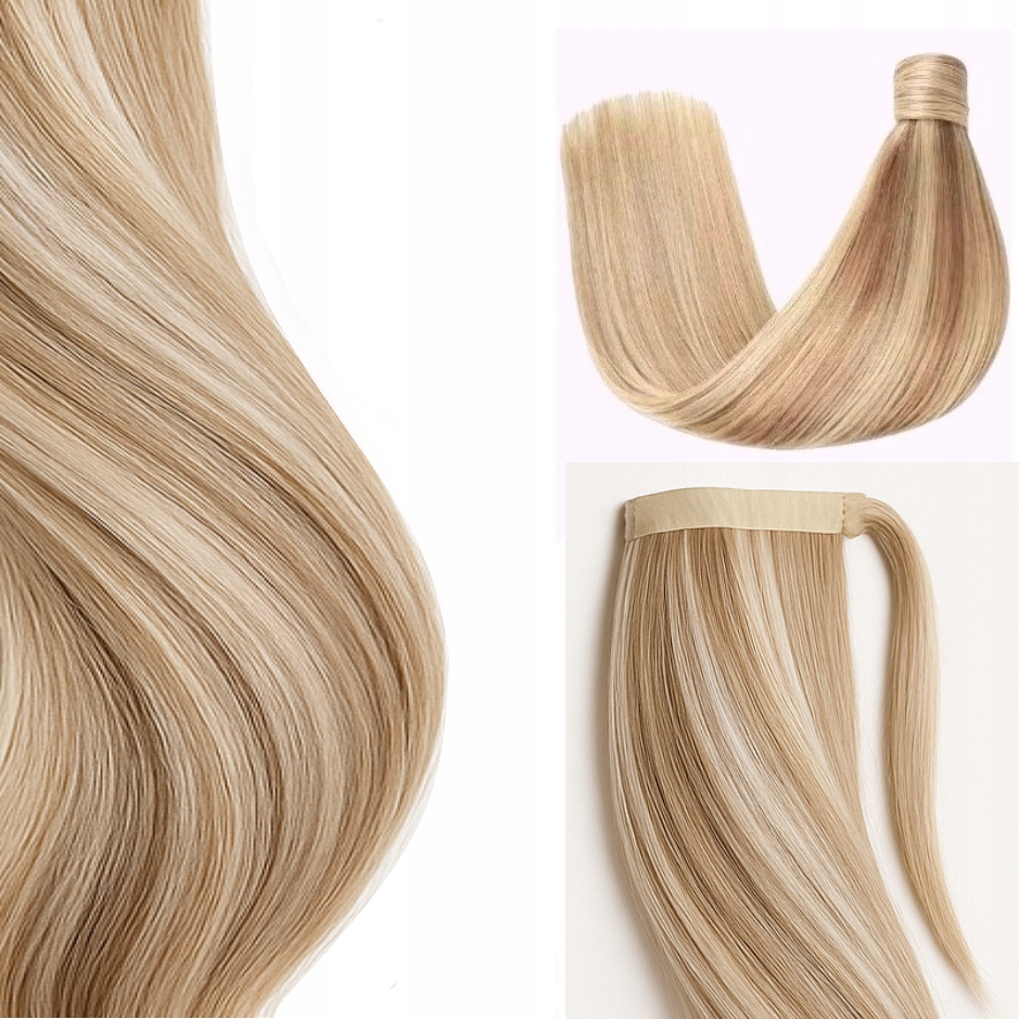 Poník připínací vlasy příčesek připínáček kitka balejáž Honey Blonde pramínky