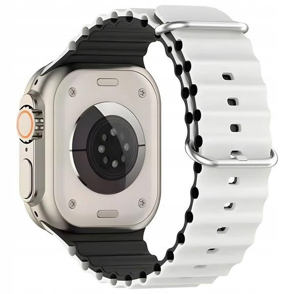 Beline pasek Apple Watch Silicone Waves 38/40/41mm biało-czarny box