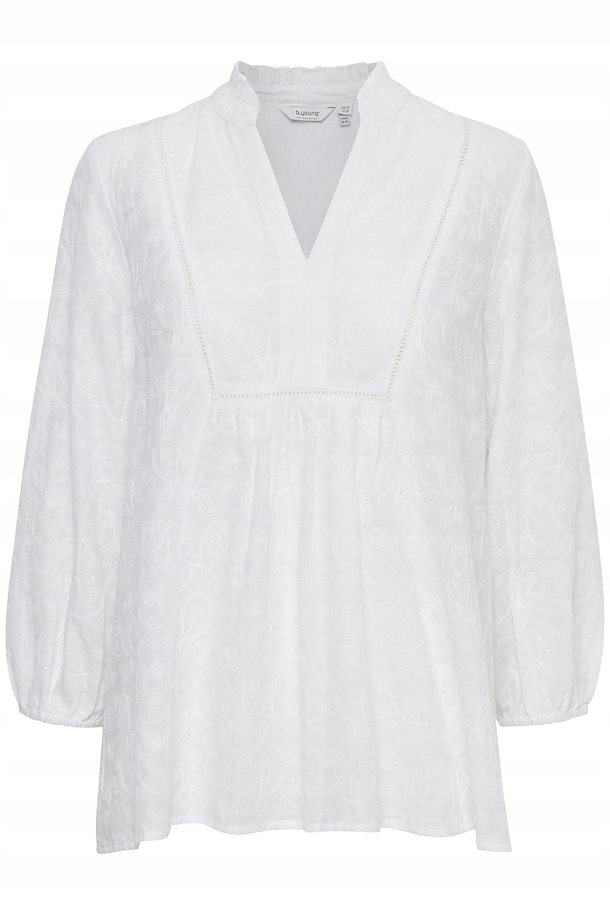 Bavlněná Halenka Se Stojáčkem Volná, Texturovaná Byibba Bílá B.young L