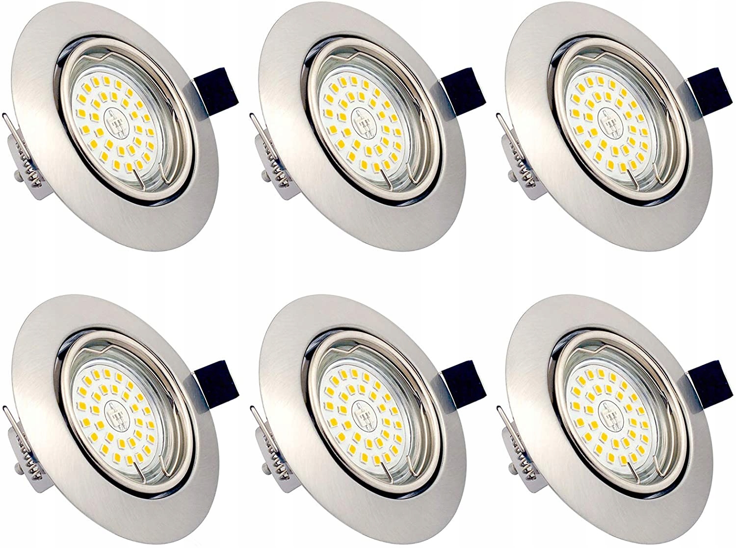 Yyzb Led Reflektor Vestavný 6 Kusů Chrom 7W 3000K Teplá Bílá