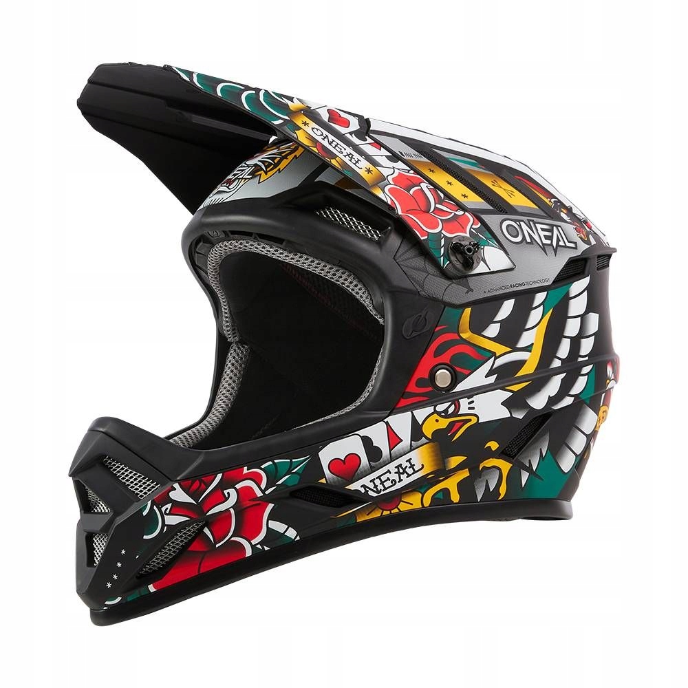 Duży Kask Mtb Dh fullface O'Neal Backflip Inked multi Fullface XL 61-62cm