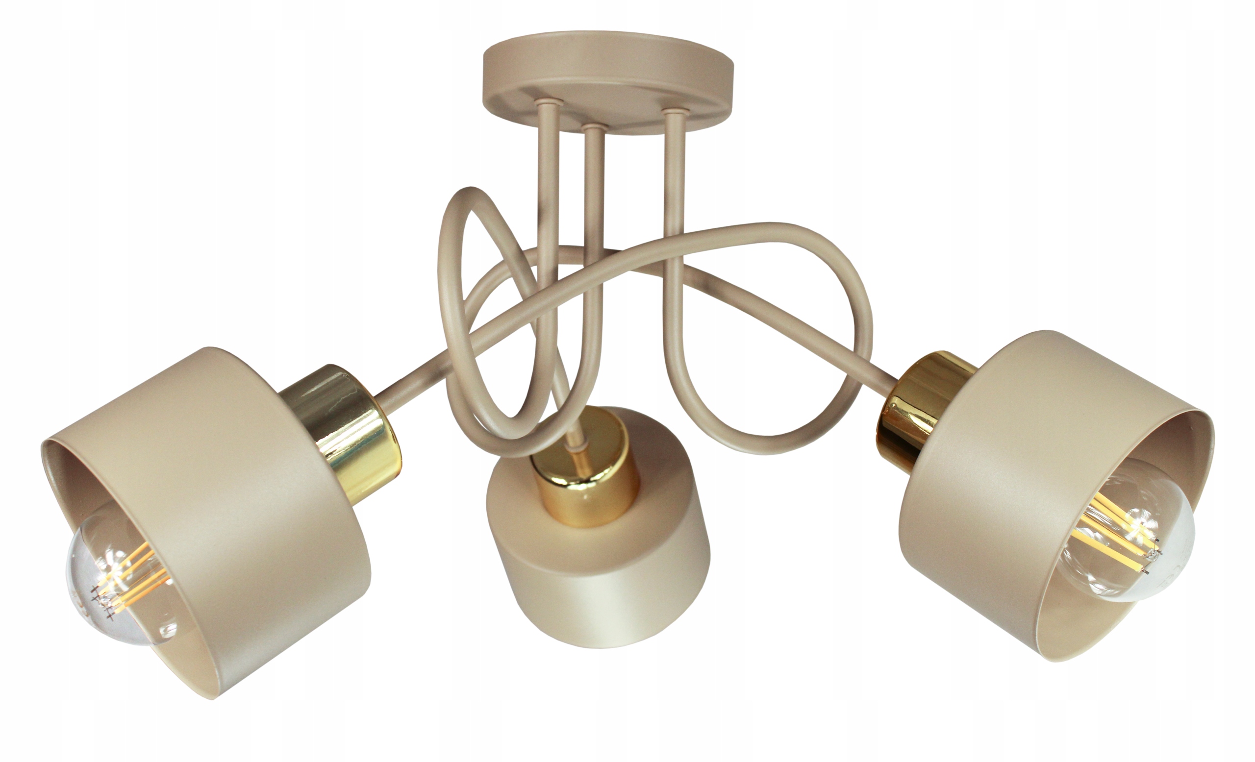 Stropní svítidlo do obývacího pokoje Edison Loft béžová závěsný lustr nad stůl lampy