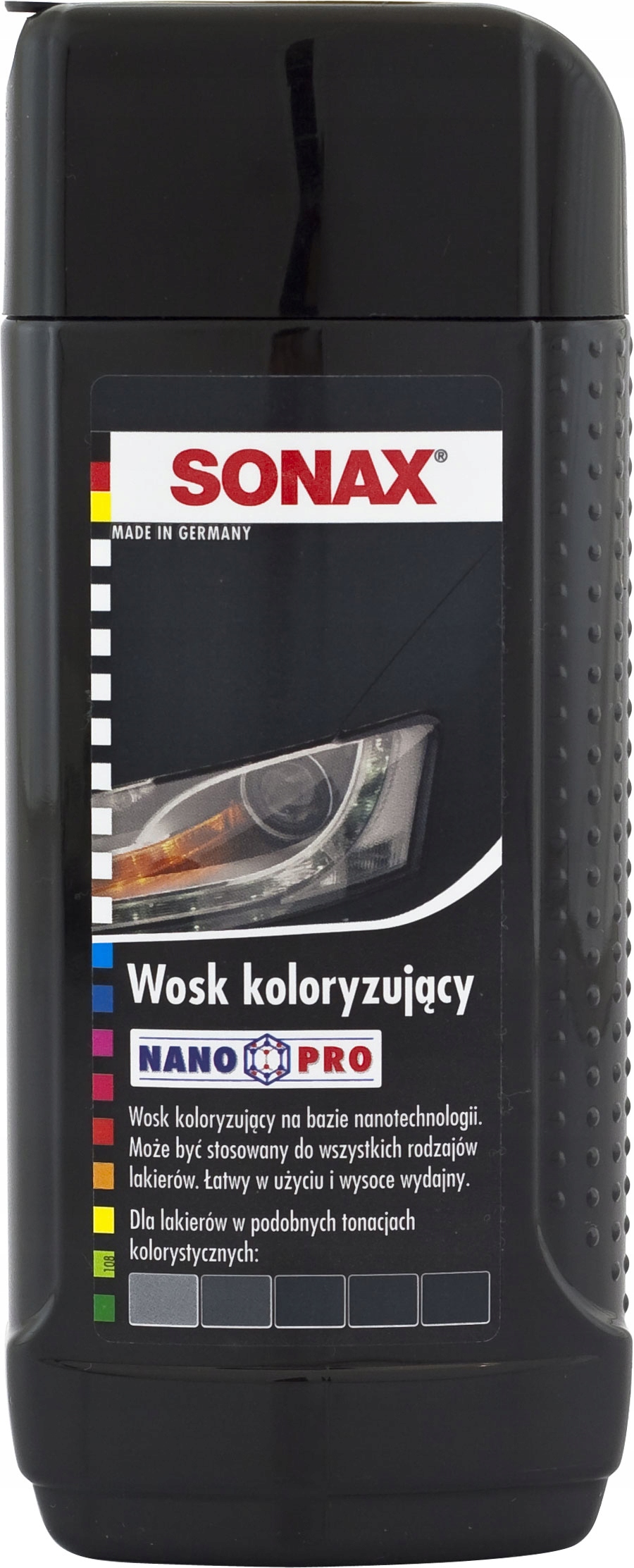 SONAX WOSK NANO KOLORYZUJĄCY LAKIER CZARNY 250ml