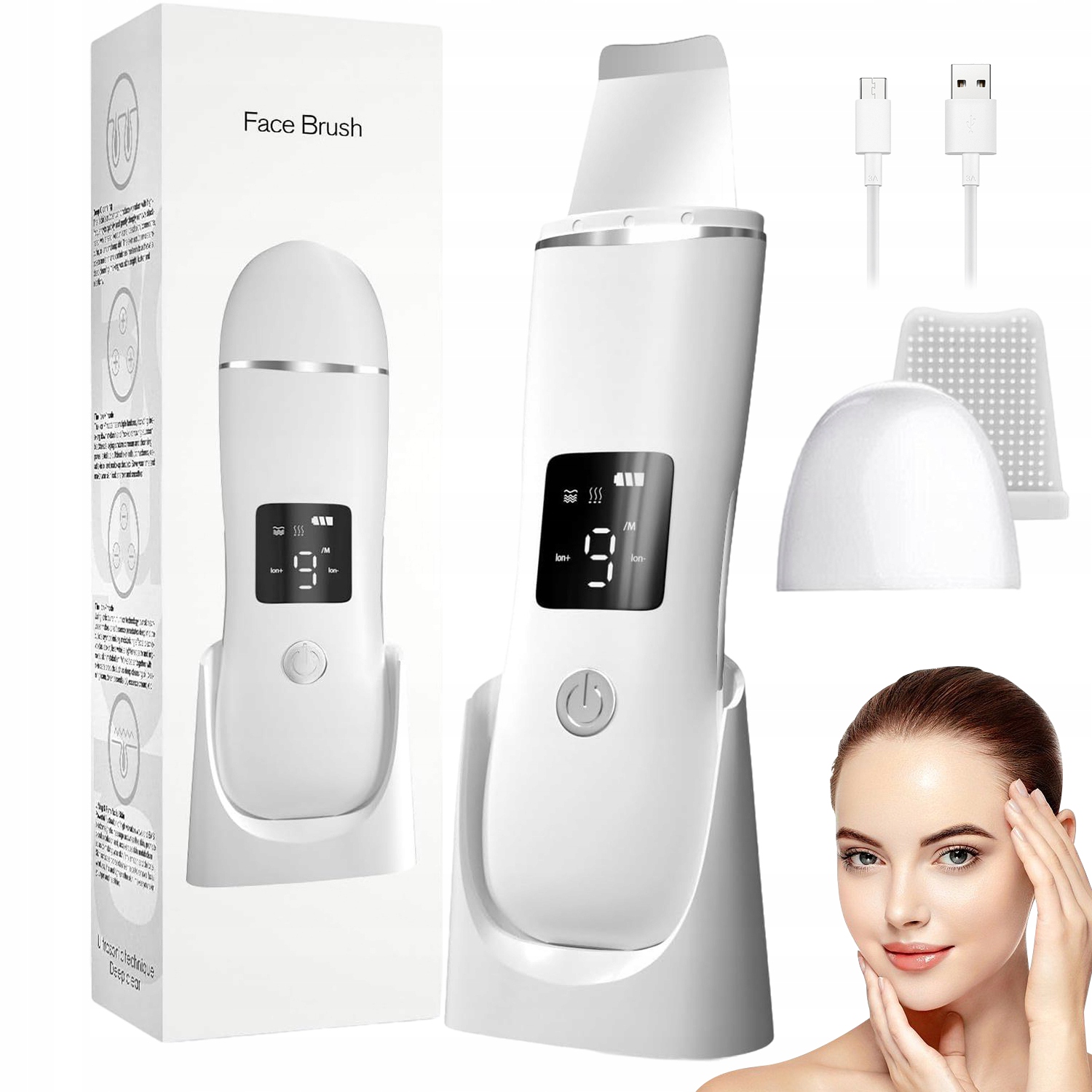 Kavitační Peeling S Usb Nabíjením A Led Pro Hloubkové Čištění