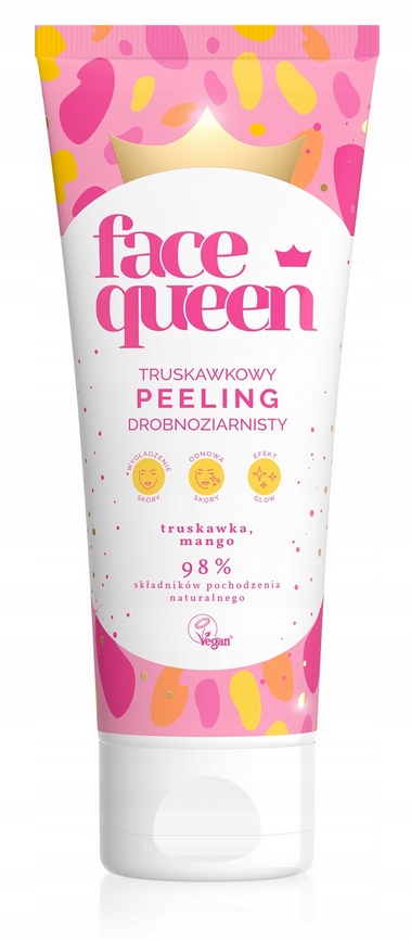 Peeling drobnoziarnisty truskawkowy 75 ml Face Queen