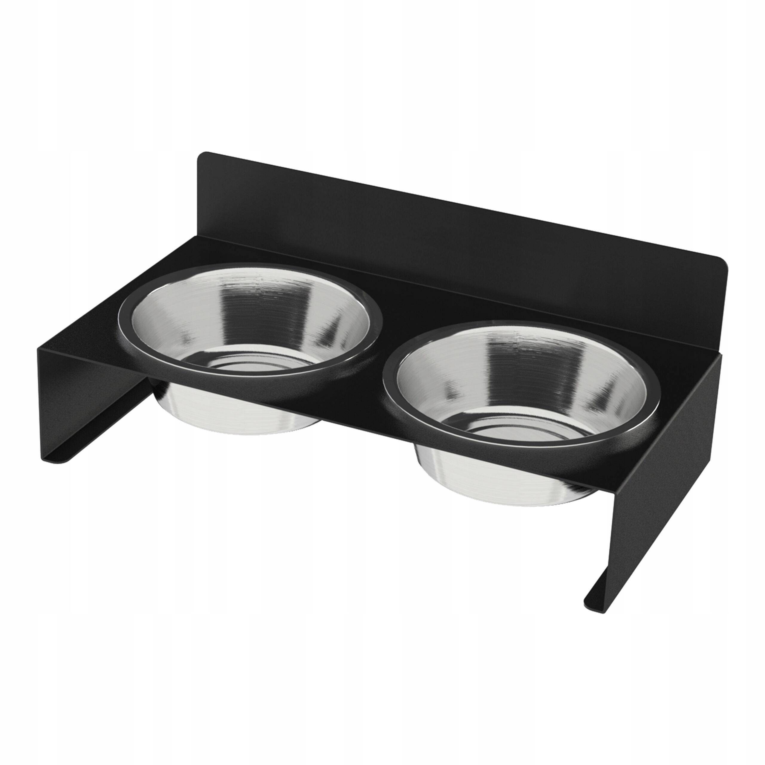 Stojan na misky pro psa kočku Rambo L černý misky 2 x 1,8 l 16889