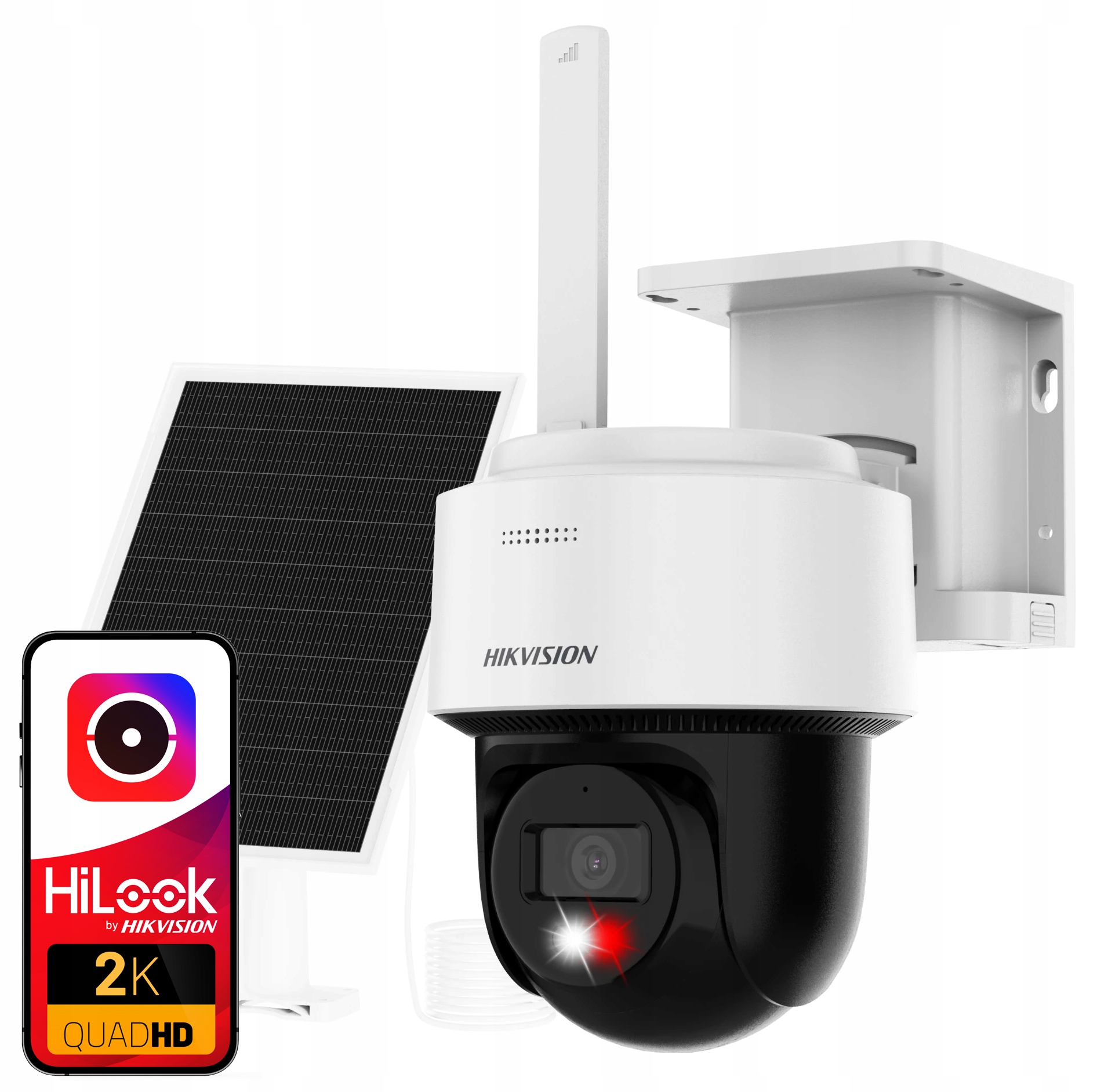 Otočná Kamera 4G Lte Hikvision DS-2CFSP4/4G 4MPx Se Solárním Panelem Pv
