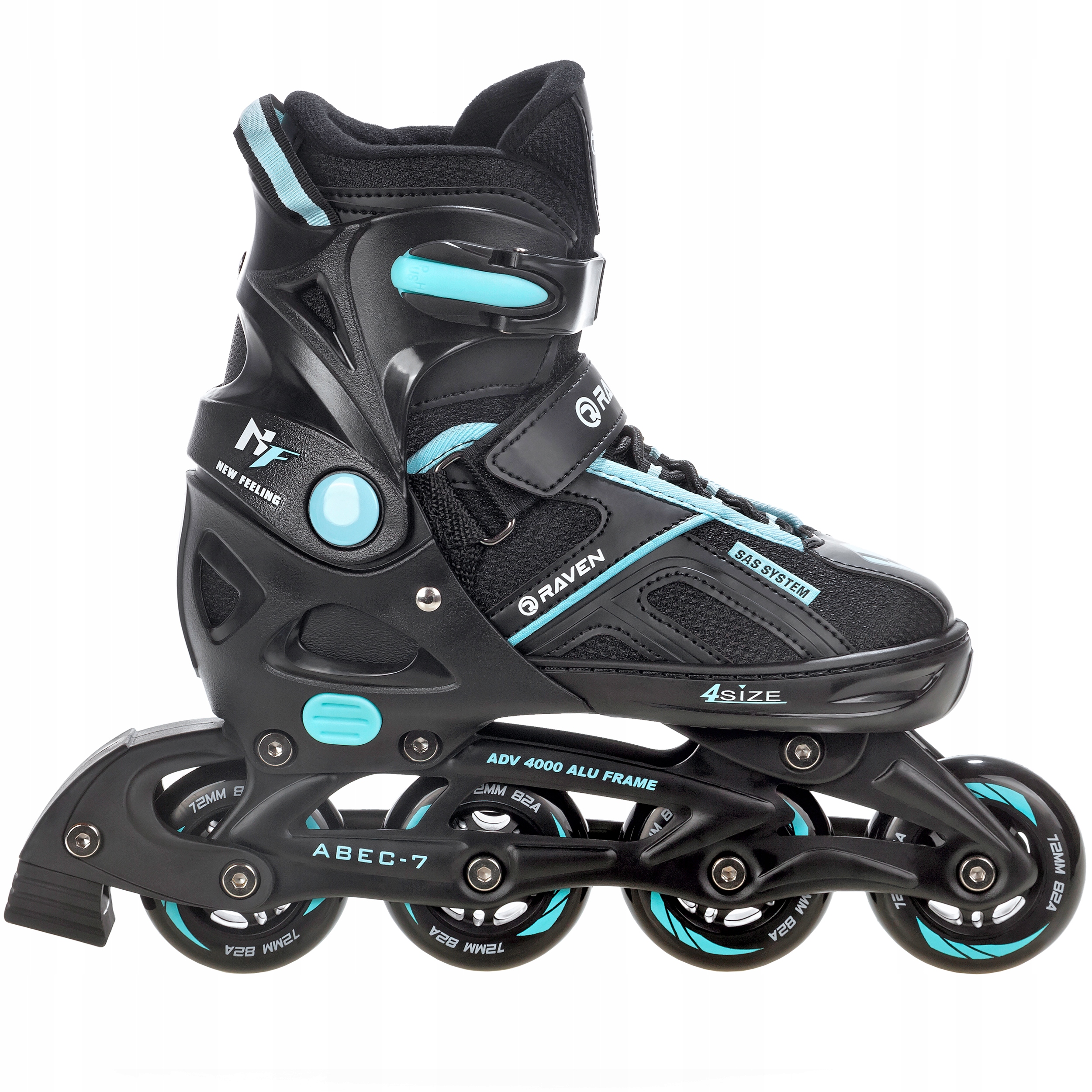 Rolki RAVEN Pulse Black/Cyan 40-43 (OUTLET) EAN (GTIN) 5903576006122