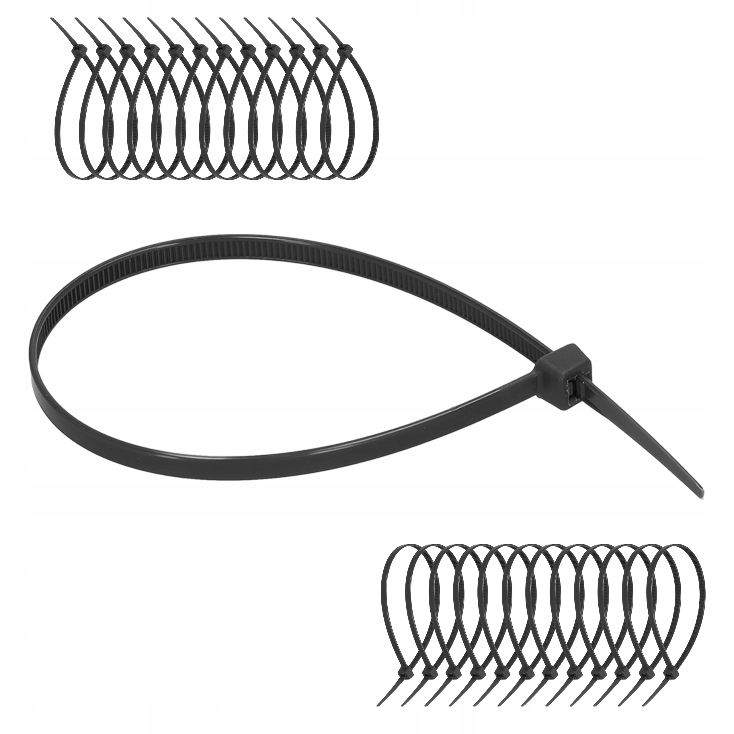 Opaski zaciskowe Trytytki kablowe 25 szt 3,6x200mm Mocne Wytrzymałe Czarne