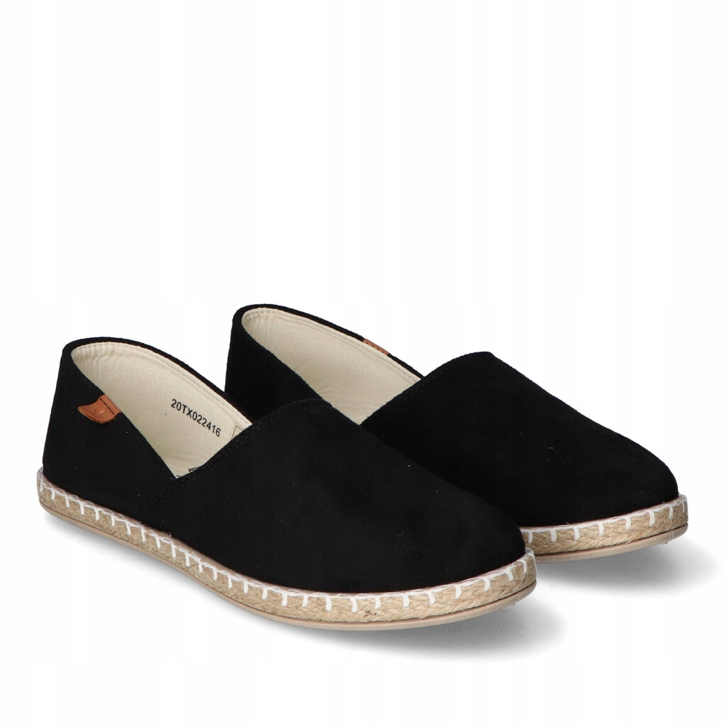 Espadryle News 20TX02-2416 Czarne 37 Kolor czarny