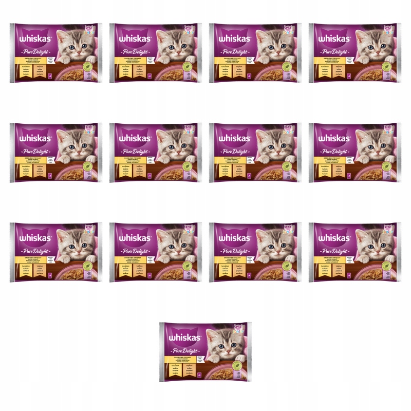 Whiskas Pure Delight Junior drůbeží želé 4x85 g X13
