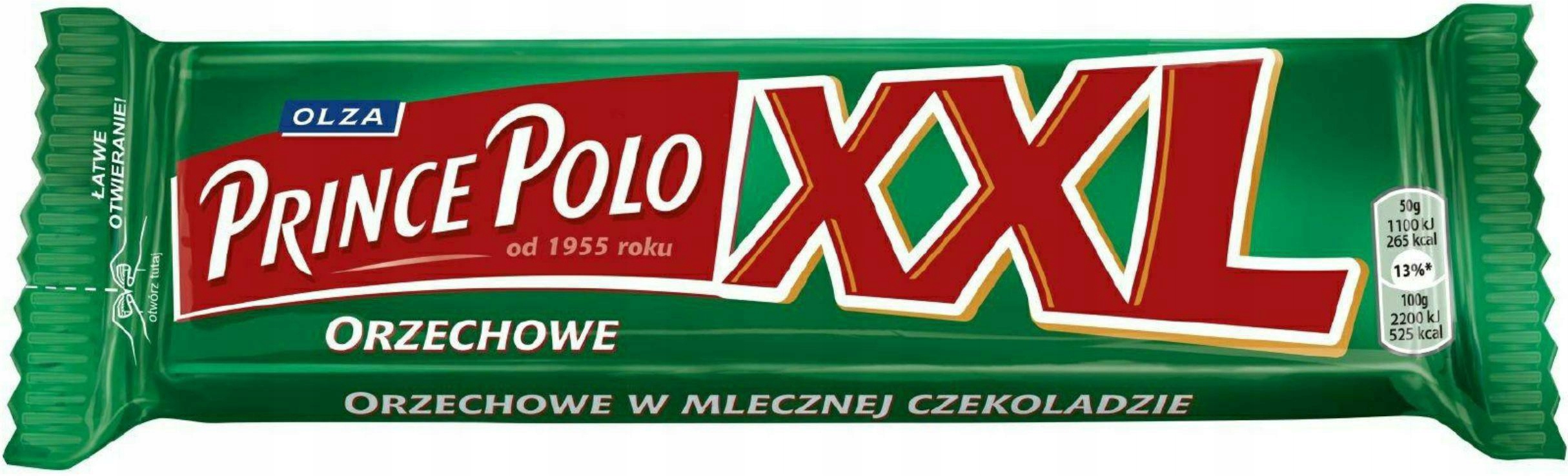 35 Sztuk Prince Polo Orzechowy XXL 45G Wafelek