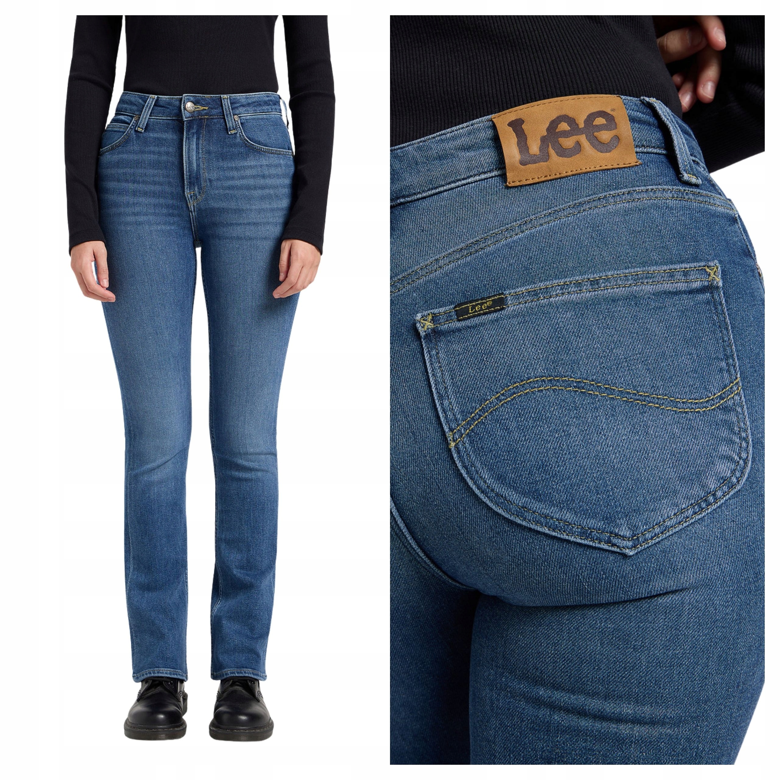 Dámské kalhoty lee Breese Bootcut Jeansy Zvony modré W29 L31