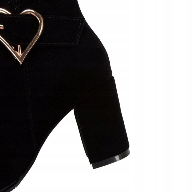 ZAMSZOWE BOTKI NA SŁUPKU Z SERCEM alladies AS4356 Wzór dominujący bez wzoru