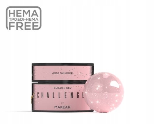 Makear Stavební Gel Challengel Shimmer Rose HG14 50 ml
