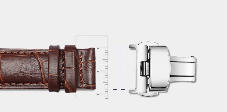 KLAMRA ZAPIĘCIE MOTYLKOWE DO PASKA DO ZEGARKA 18MM Stan opakowania oryginalne