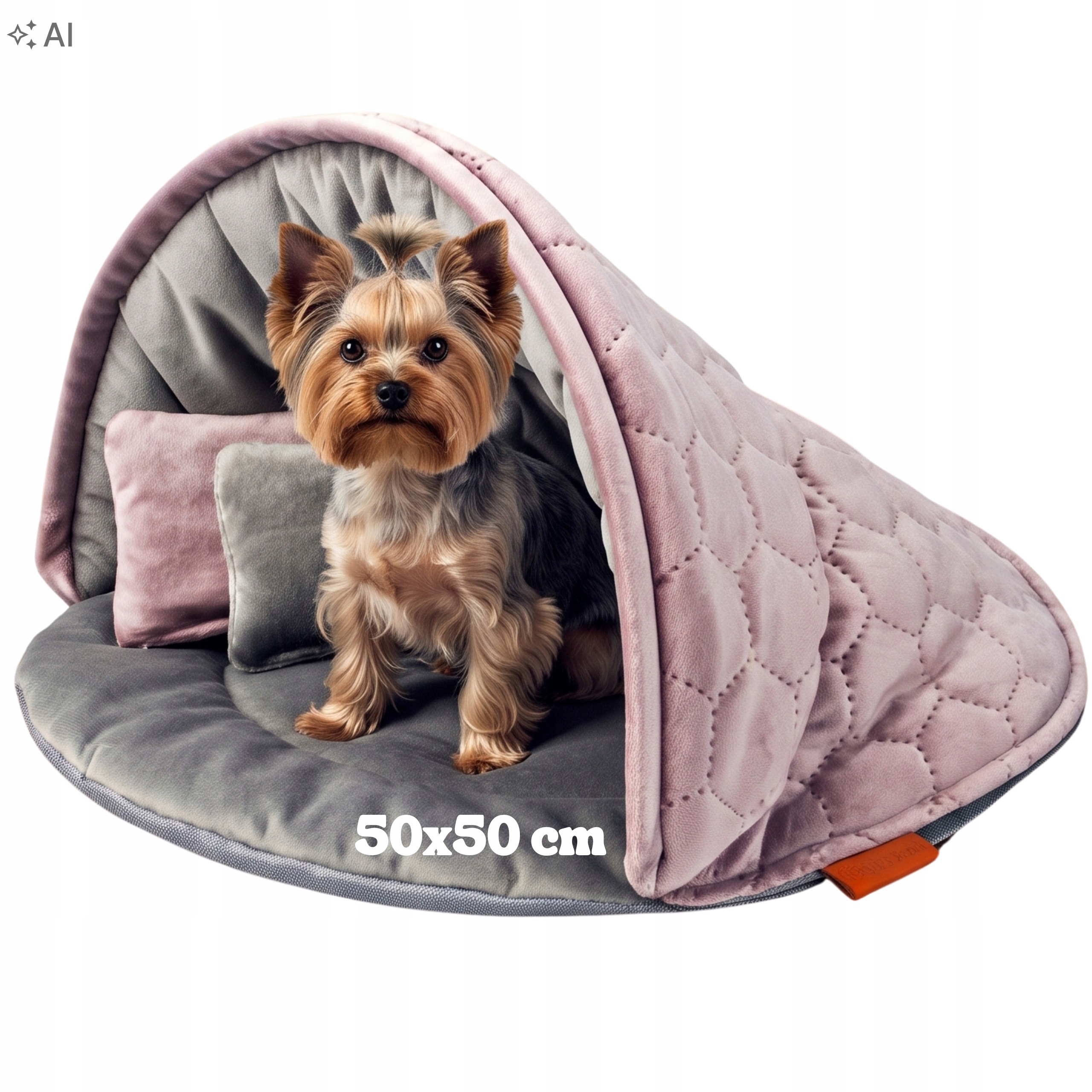 Norka Pelíšek pro psa pomeranian shih tzu 50x50x34 cm Xs Ukory Růžové
