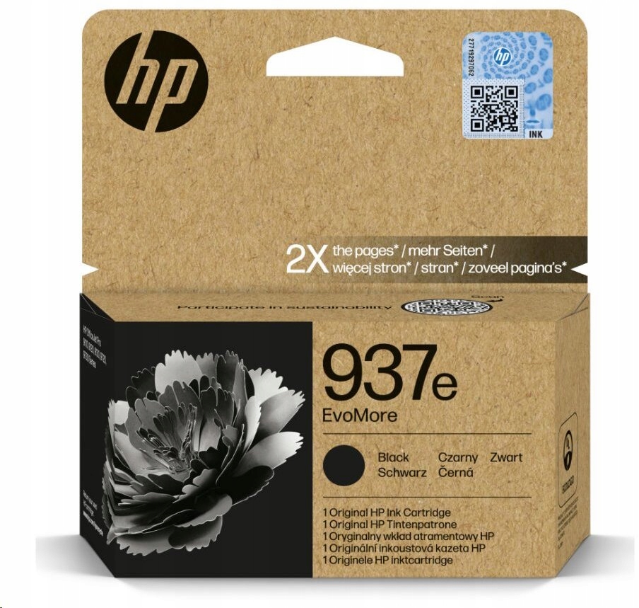 Atrament Hp EvoMore 937E Ink Cartridge 4S6W9NE čierna (čierna)
