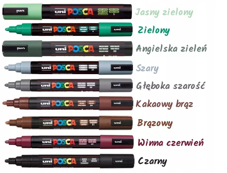 Sada Fixy Posca PC-5M Barvy Země 9 barev