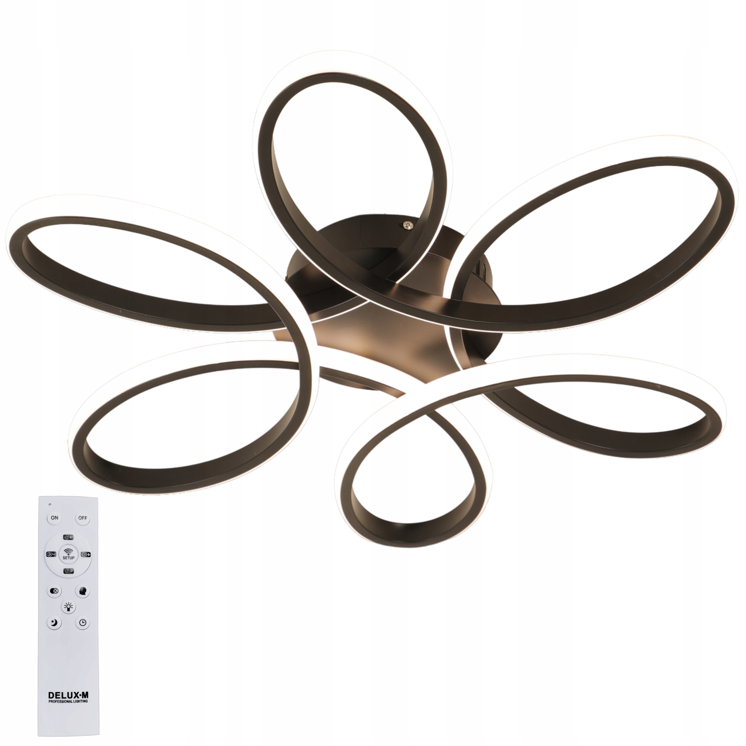 Lampa Sufitowa czarna wisząca plafon modern Żyrandol Led Pilot