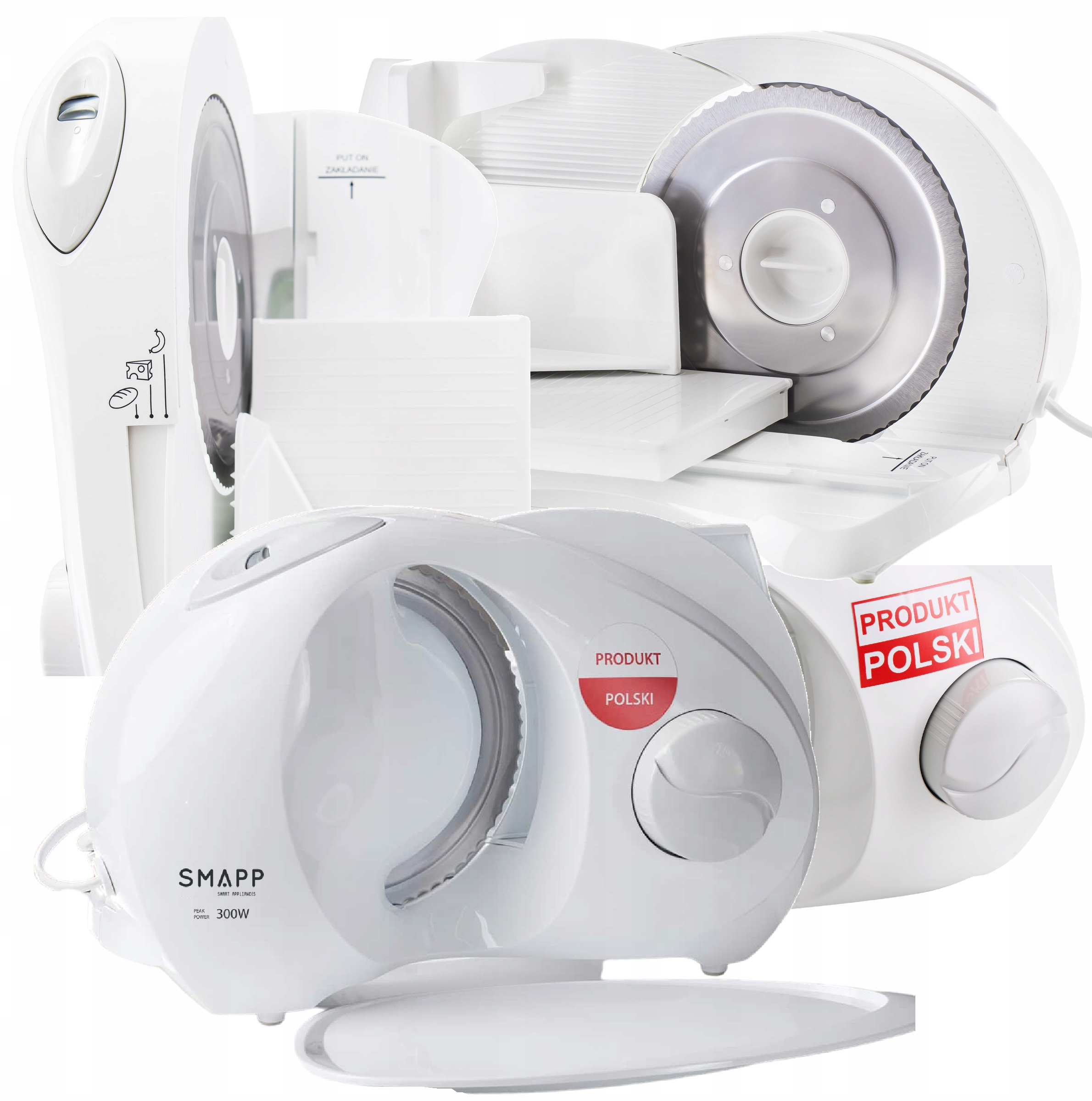 Mocna Krajalnica Do Chleba Smapp Wędlin 294.5 300W Polska Biała