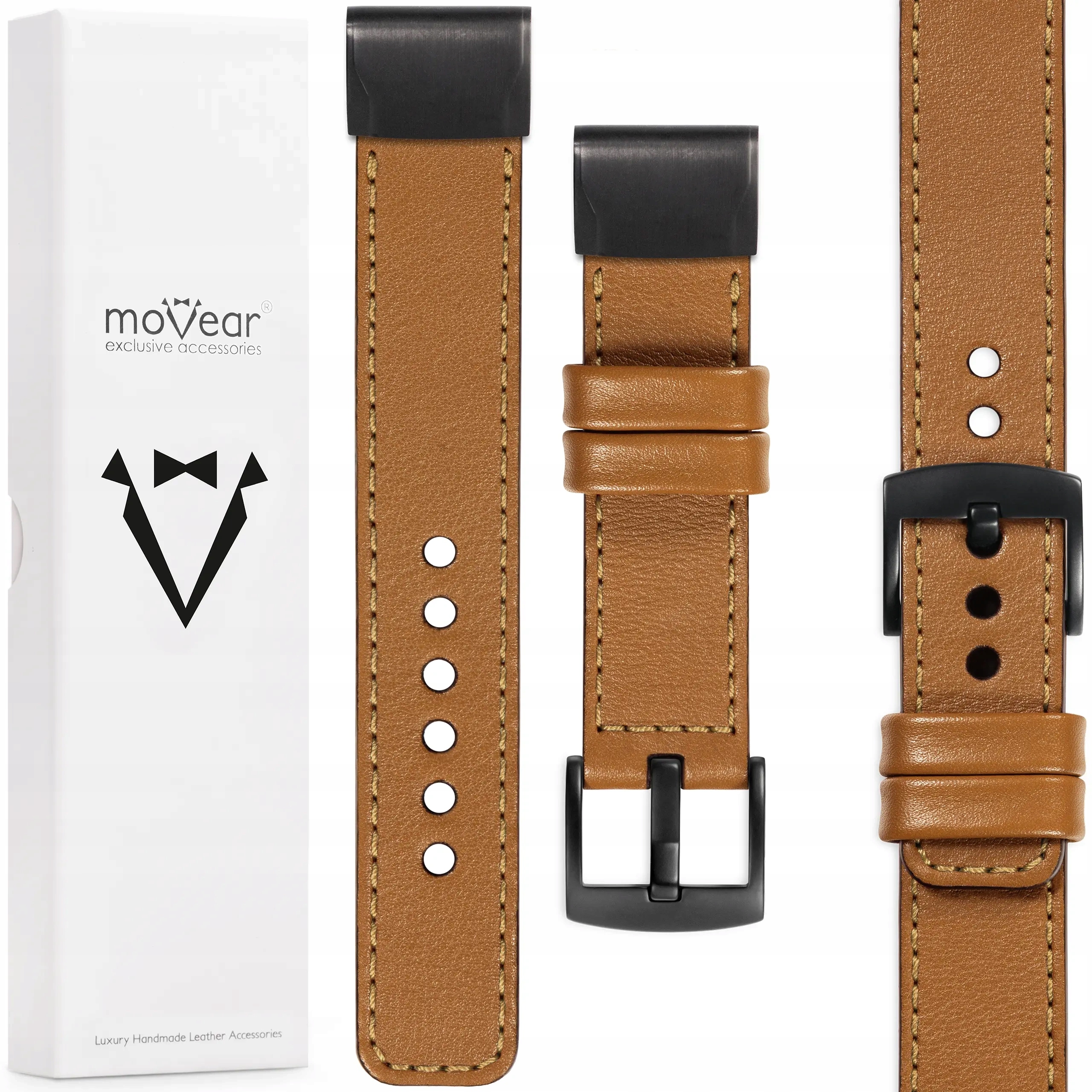 Pásek pro Garmin Fenix 8 7 6 5 Epix kožený QuickFit 22 mm exkluzivní