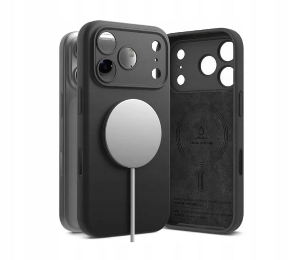 Etui Ringke Silicone Magnetic Magsafe do Iphone 17 Pro Max Black