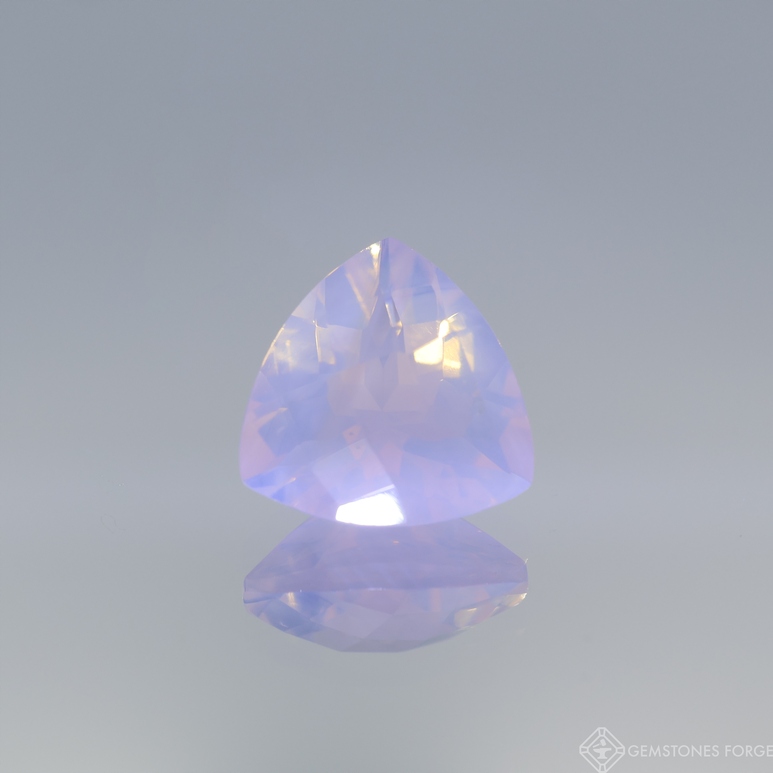 Přírodní levandulový křemen, brousek Checkerboard, 10 x 10 mm