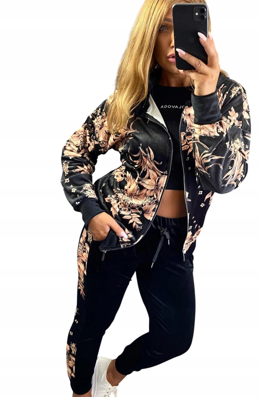 Z927 Rozepínací Velurový Teplákovka S Kapucí Barvy 8 vel. 54 (7XL)