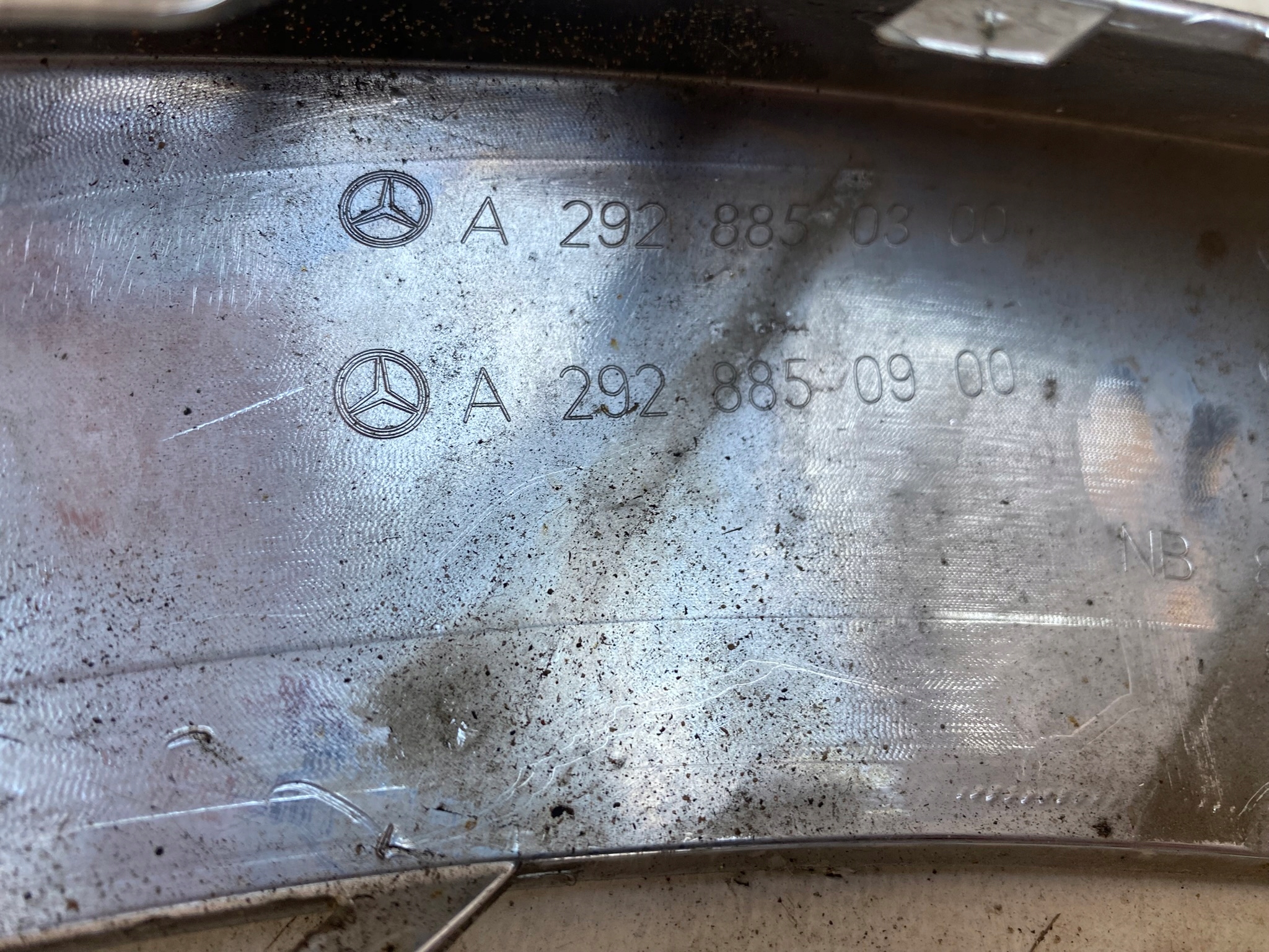 MERCEDES GLE GLS W292 AMG left moulding CHROM bumper front