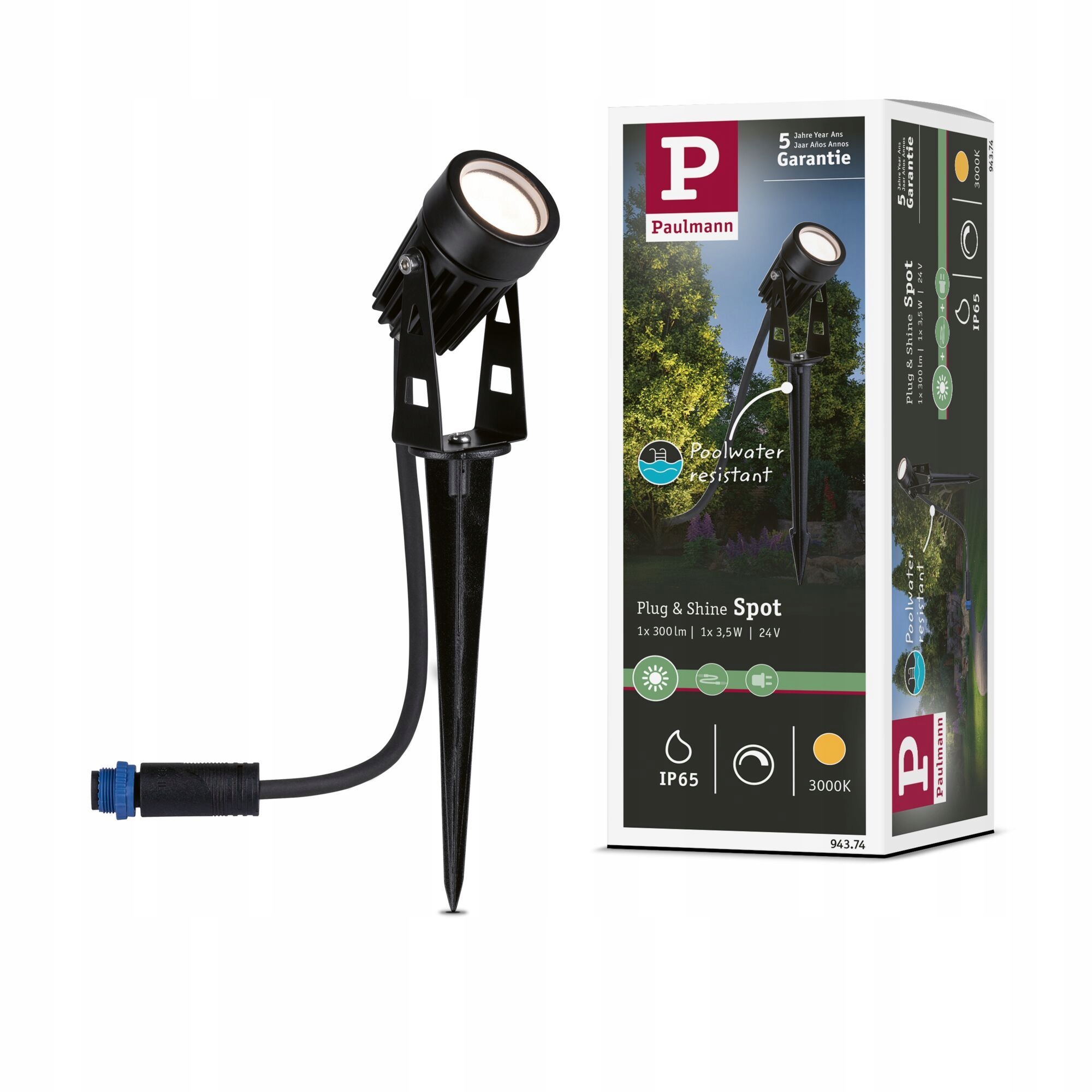 Reflektor ogrodowy Spot Led 2W 3000K IP65 24V Plug & Shine Paulmann PL94374