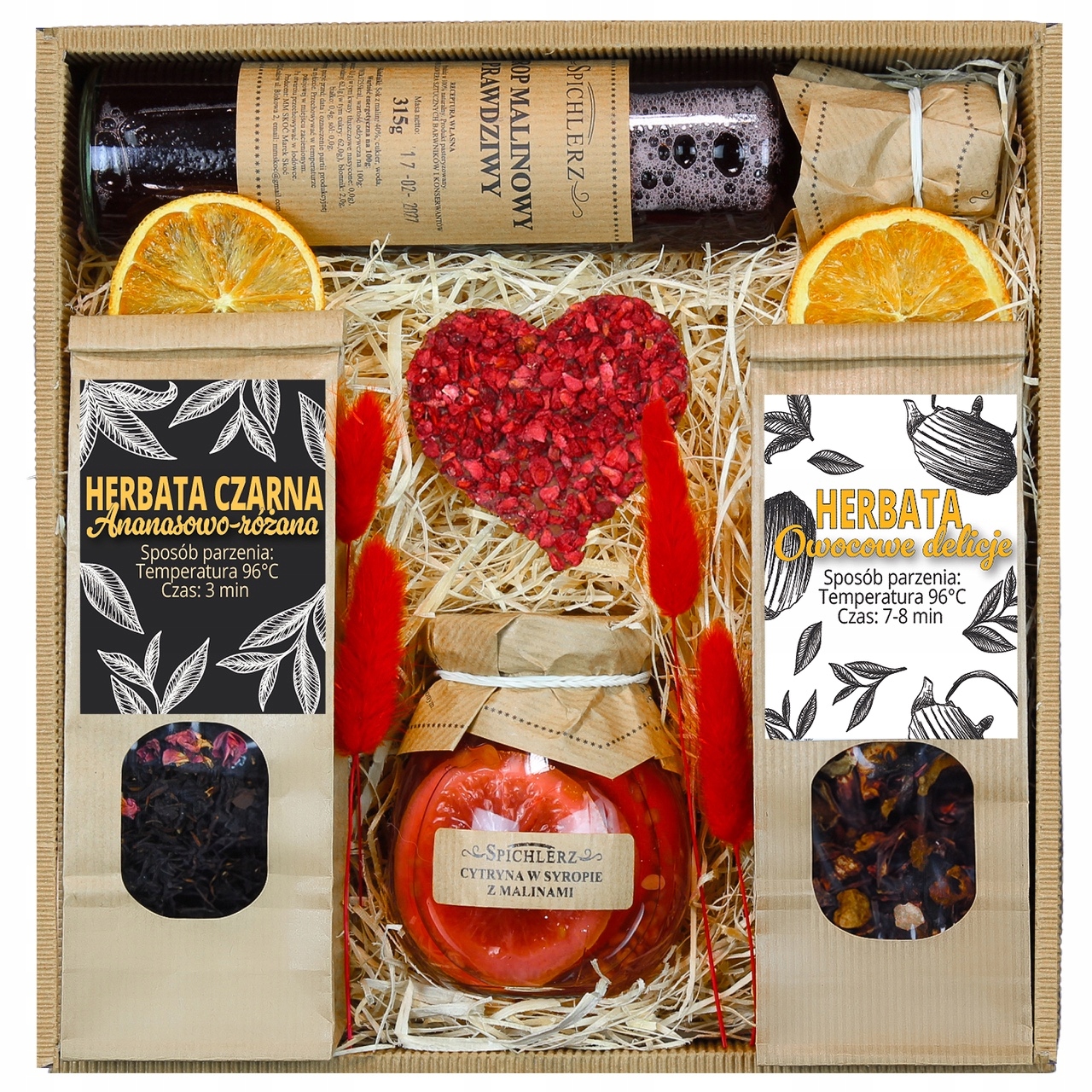 na Walentynki Zestaw Dla Dziewczyny Żony Kosz Prezentowy Serce