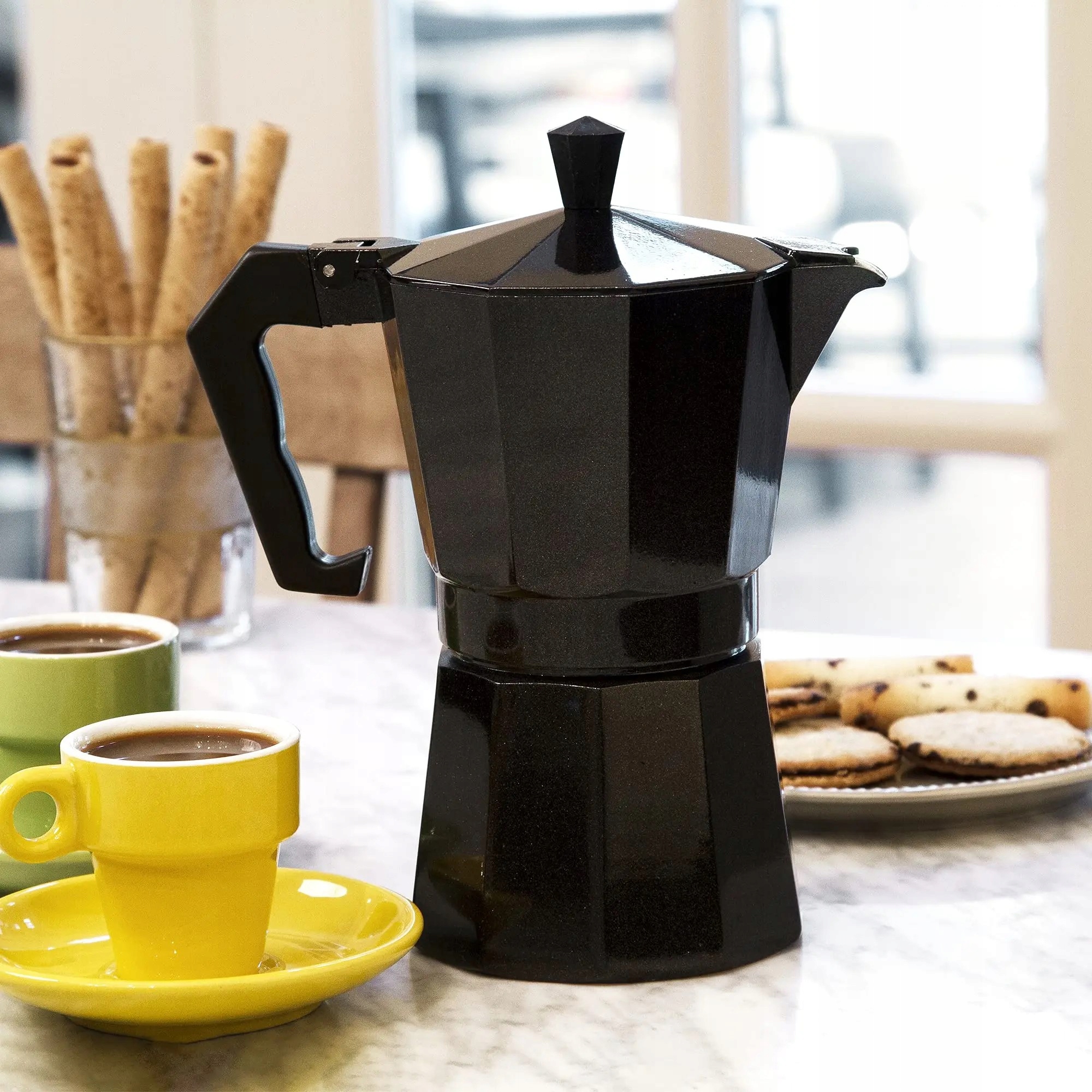 KAWIARKA ZAPARZACZ DO KAWY 6 FILIŻANEK ALUMINIOWA Waga produktu z opakowaniem jednostkowym 0.54 kg