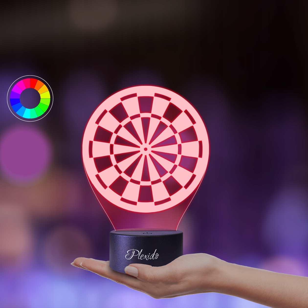 Lampka Stołowa Nocna 3D LED Tarcza do Rzutek Dart EAN (GTIN) 5905342813774