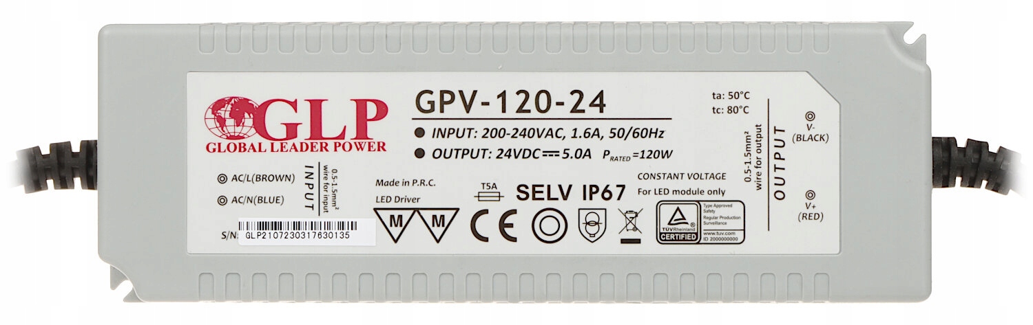 Impulzný napájací zdroj 24V/5A/GPV