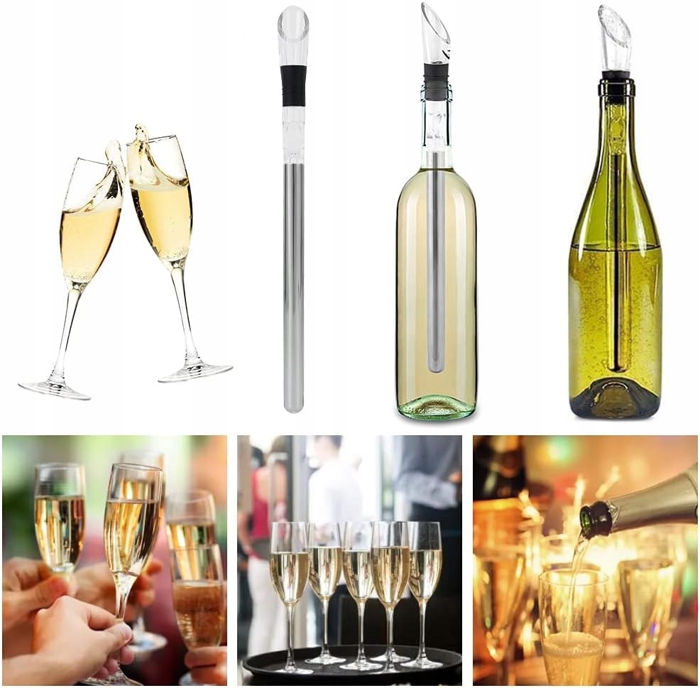 SCHŁADZACZ DO WINA Z NALEWAKIEM I AREATOREM 3 S 1 DŁ. 32CM Producent inna