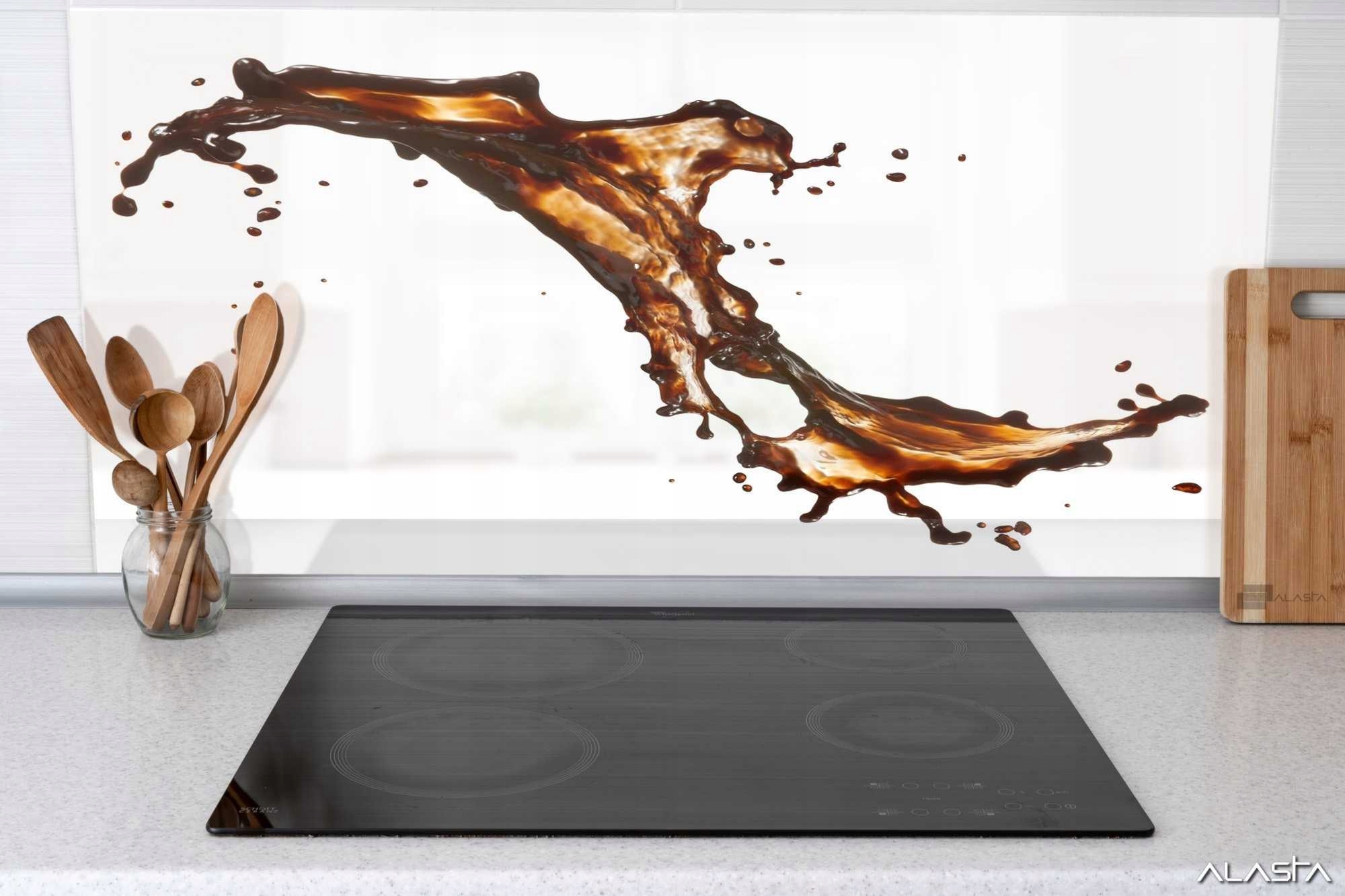 Panel szklany hartowany 90x70 Rozprysk kawy + KLEJ Liczba m² w ofercie 0.63 m²