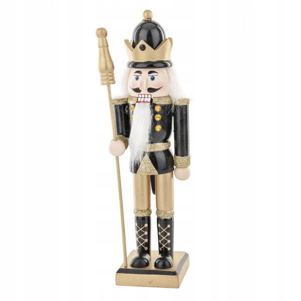 

Dziadek do orzechów czarno-złoty 25cm