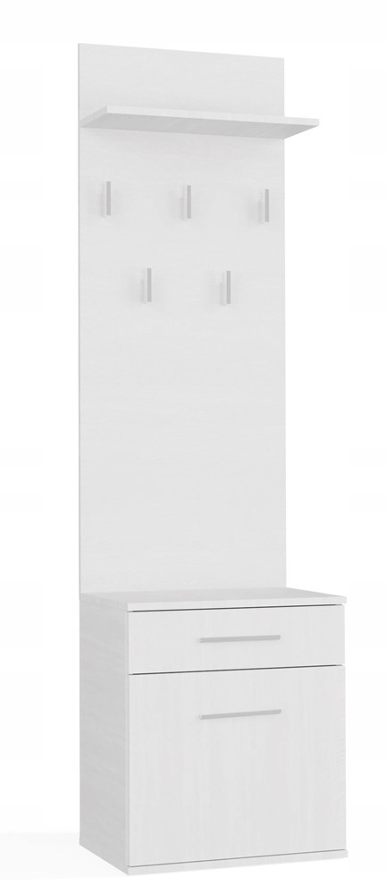 Vešiak Skrinka Na Topánky Duo Biela 180x50x35 CM Do Predsiene Chodby